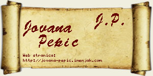 Jovana Pepić vizit kartica